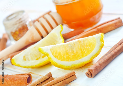 Photo: honey,cinnamon,and lemon honey,cinnamon,and lemon