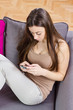 teen girl using mobile phone