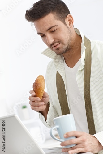 Photo: Young businessman in the morning Young businessman in the morning