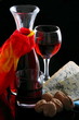 Vino rosso,gorgonzola e noci