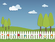 picket fence landscape