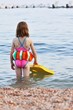 girl going swim