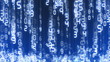 rain of numbers, seamless looped animation