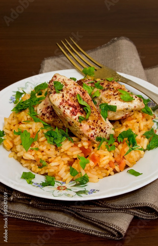 Photo: Tomato pilaf with chicken and sumac Tomato pilaf with chicken and sumac