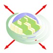 role of money on a planet Earth, illustration