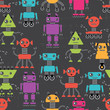 Vector: Cartoon robots seamless pattern. Cartoon robots seamless pattern.
