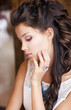Relax. Portrait of Daydreaming Classy Meek Girl. Refinement