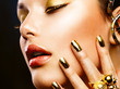 Fashion Beauty. Manicure and Make-up