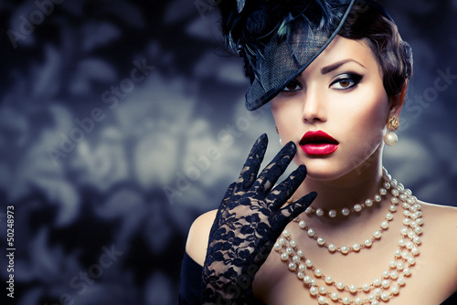 Photo: Romantic Beauty. Retro Style Romantic Beauty. Retro Style