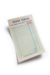 Photo: Blank Guest Check Blank Guest Check