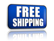 free shipping blue banner