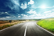 asphalt road in Tuscany Italy