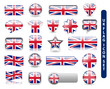 UK FLAG ICON SET (united kingdom great britain buttons flags)