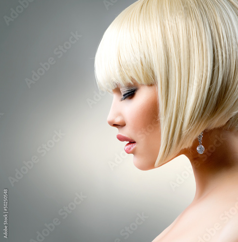Photo: Beautiful Model with Short Blond hair Beautiful Model with Short Blond hair
