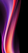 Awesome elegant bright pink wave on black background