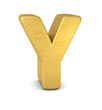 buchstabe letter Y gold vertikal