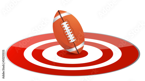 Illustration: Football ball target concept Football ball target concept