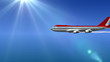 animated intro with airplane flying and isolated mask