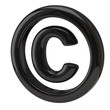 Black copyright symbol