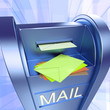 Mail On Mailbox Showing Sending Letters
