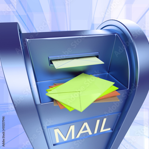 Illustration: Mail On Mailbox Showing Sending Letters Mail On Mailbox Showing Sending Letters