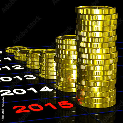 Illustration: Coins On 2015 Shows Monetary Expectations Coins On 2015 Shows Monetary Expectations