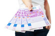 Hand hold money