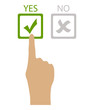 Vector say yes symbol