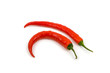 two freshly washed red chillies