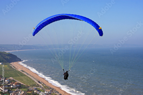 Photo: paraglider over Beesands paraglider over Beesands