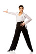 Foto: elegance latino dancer in white shirt elegance latino dancer in white shirt
