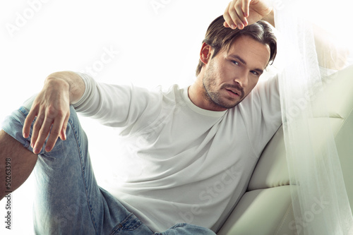 Photo: Very handsome man in serious pose Very handsome man in serious pose