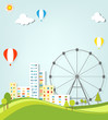 urban landscape. vector applique.