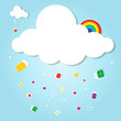 funny cloud. rain of gifts