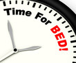 Time for Bed  Showing Insomnia Or Tiredness