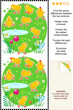 Find the differences visual puzzle - chickens