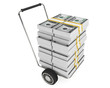 Illustration: Cart with stack of money Cart with stack of money