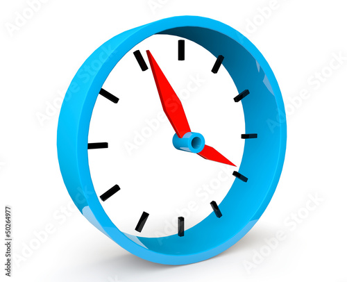 Photo: Icon of blue abstract clock Icon of blue abstract clock