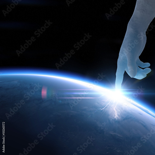 Illustration: Creation of planet Earth 3D Creation of planet Earth 3D