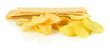 Potato chips isolated on white