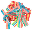 Colorful gummy candy (licorice) sweets, isolated on white