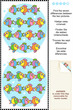 Find the differences visual puzzle - fish