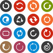 Flat arrow icons.