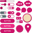 Flat web design elements.