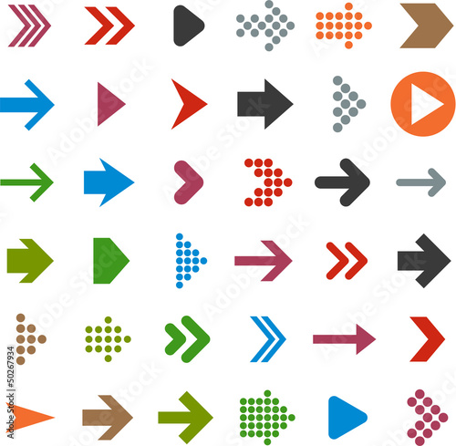 Vector: Flat arrow icons. Flat arrow icons.
