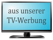 TV Bildschirm aus TV Werbung