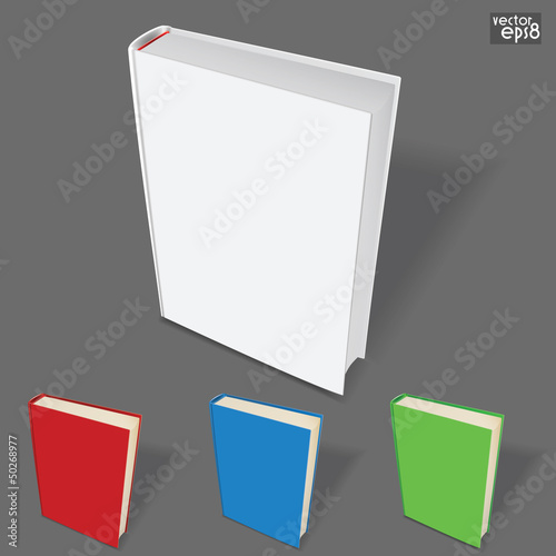 Vector: book template with color variations book template with color variations