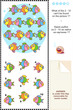 Colorful fish visual logic puzzle