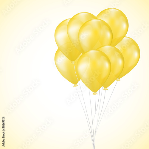 Vector: background with yellow balloons background with yellow balloons
