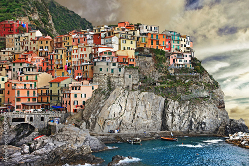 Photo: Monarolla village on sunset, Italy Monarolla village on sunset, Italy